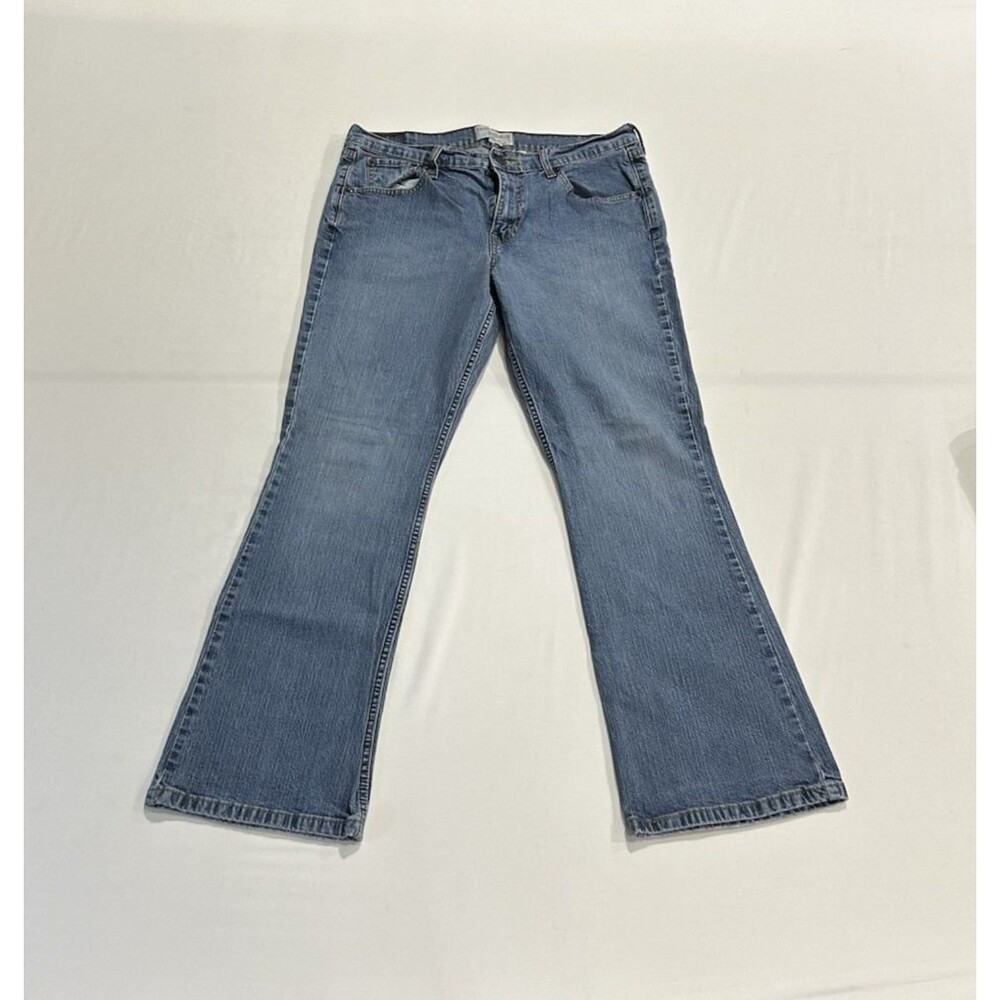 Vintage Levi Strauss Signature Jeans Size 12m Stretch Bootcut Med Blue H3c